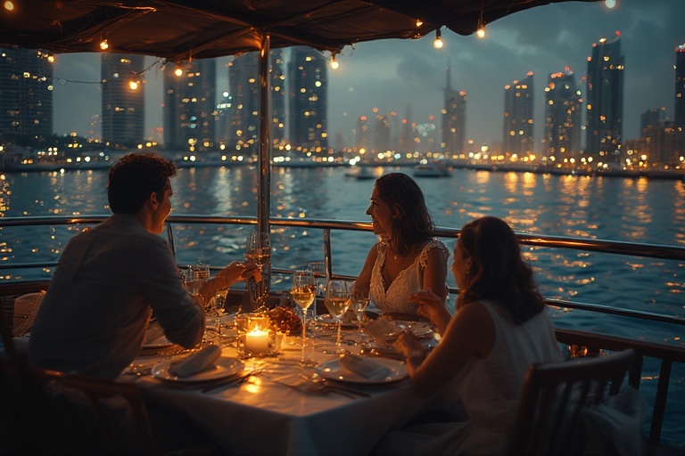 Dhow cruise dinner at Dubai Marina